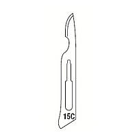 Леза для скальпеля №15С із кріпленням стандарт №3, уп./100 шт., Schreiber 3635/15C