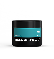 Nails of the Day Premium gel 06 - бирюзовый строительный гель, 30 мл