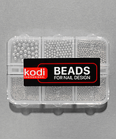 Бисер для дизайна ногтей Kodi (цвет: light gray)