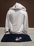 Дитячий спортивний костюм для дівчинки Угорщина метелик  4-10 років білий трійка футболка штани, фото 8