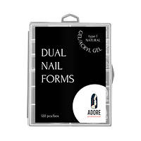 Многоразовые верхние формы для наращивания ADORE prof. Dual Nail Forms 120шт Тип 1 - natural