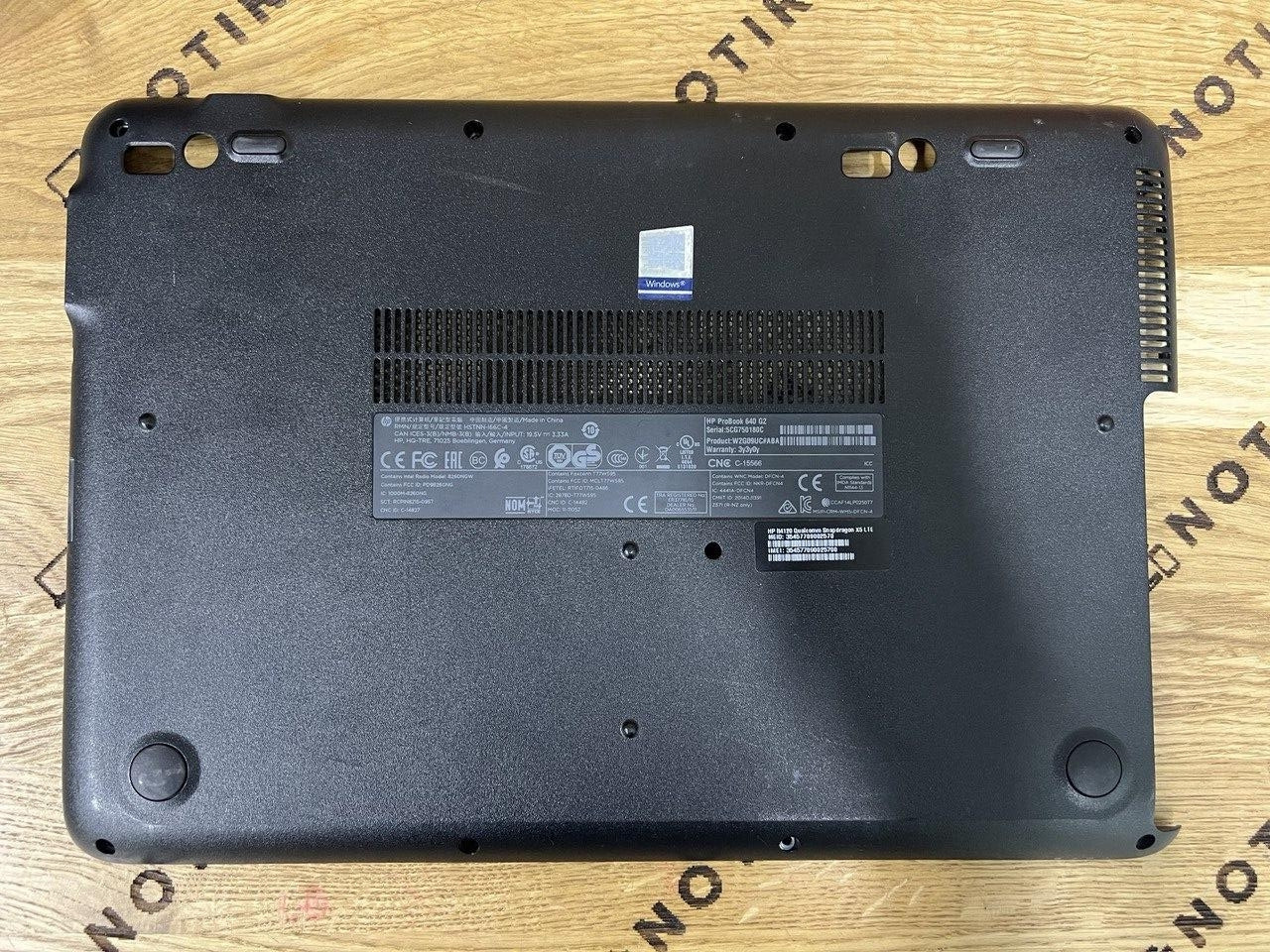 Нижня частина корпуса Bottom cover HP for ProBook 640 G2, (PN: 845169-001, 6070B0937001) Б/В