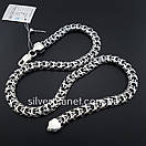 Чоловіча срібна цепочка Рамзес (Кардинал). Товстий ланцюг на шию срібло широкий 8 мм / 50 см, фото 7