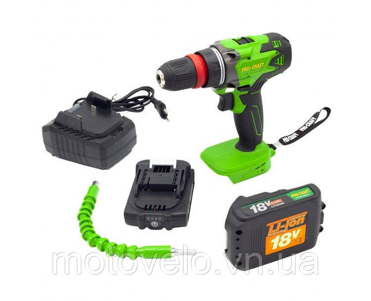 Шуруповерт акумуляторний Procraft Industrial PA18DFR