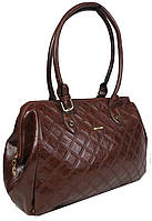 Уценка! Женская сумка-саквояж из искусственной кожи Nino Fascino коричневая