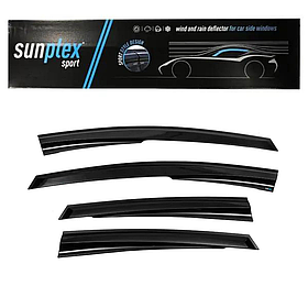 Дефлектор на вікна (вітровики) FORD (Форд) Fiesta MK6/7 (5-дв. хетчбек) 2008-2023 Sunplex Sport (компл. 4 шт.)