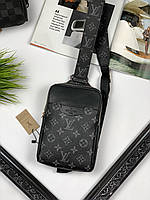 Мужская сумка Louis Vuitton | Мужская черная сумка через плечо мессенджер Луи Виттон Eclipse