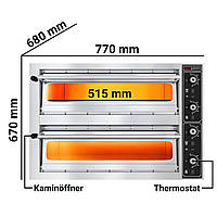 Печь для пиццы, 4+4 x 25 см, 2 камеры