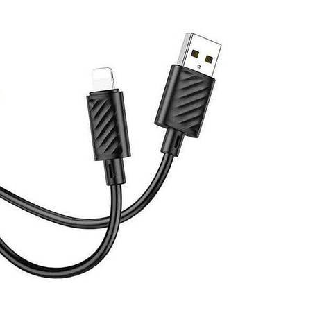 Кабель Hoco X88 Gratified charging data cable for Lightning Black, фото 1