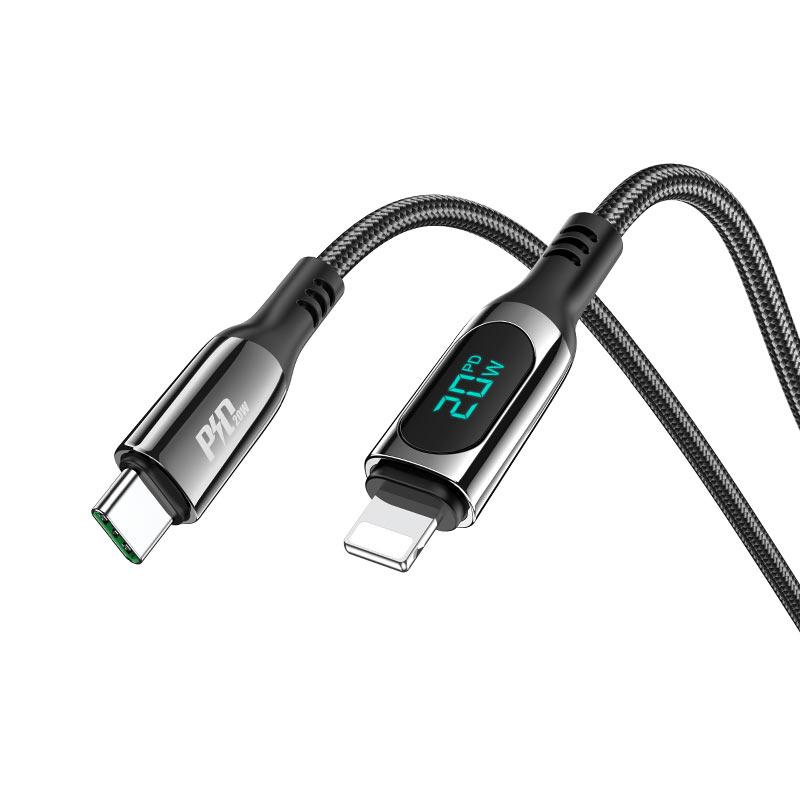 Кабель Hoco S51 Extreme PD charging data cable for Lightning Black