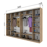 Шафа-купе (2800-3600*450*2200) дсп/дсп/дсп/дзеркало, фото 9