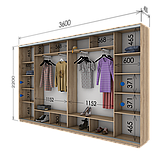 Шафа-купе (2800-3600*450*2200) дсп/дсп/дсп/дзеркало, фото 10