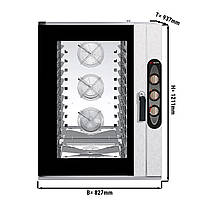 Пароконвектомат с механическим управлением -держатели для противней 12x GN 1/1 ) GGM Gastro