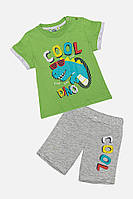 Костюм с шортами на мальчика цвет зеленый ЦБ-00192655