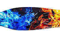 Дитячий самокат MAXI Fire and Ice Чорні колеса, що світяться, фото 4