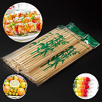 Бамбукові шпажки дерев'яні палички 30 см 100 шт бамбукові шампура шпажки для шашлику та барбекю