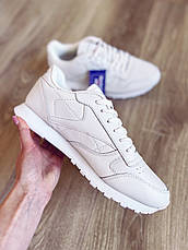 Білі Кросівки Reebok Classic Leather чоловічі (Рібок), фото 3