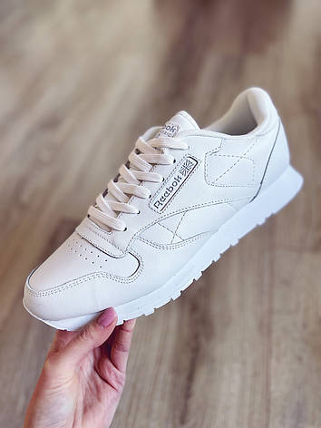 Білі Кросівки Reebok Classic Leather чоловічі (Рібок), фото 1