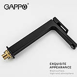 Змішувач для умивальника GAPPO G1017-62, чорний, фото 5