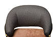 Крісло м'яке  на хромованих ніжках "Адель" Vetro, оббивка тканина колір сірий + рожевий, фото 2