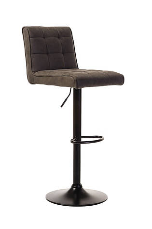 Барний м'який стілець на металевій чорній ніжці B-106 Vetro, оббивка штучний нубук колір табако, фото 2