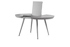 Керамічний круглий розкладний стіл TML-875 Vetro, колір айс грей, фото 3