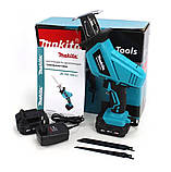 Акумуляторна шабельна пилка Makita JR-180, 18V 4.0 Ah, АКБ шабельна пилка Макіта, потужна ножівка, фото 6