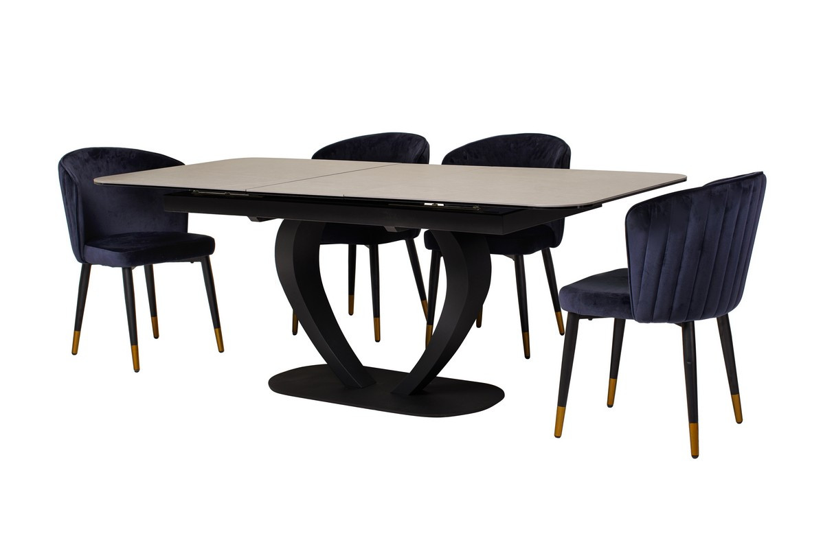 Керамічний розкладний стіл TML-815 Vetro, колір айс грей
