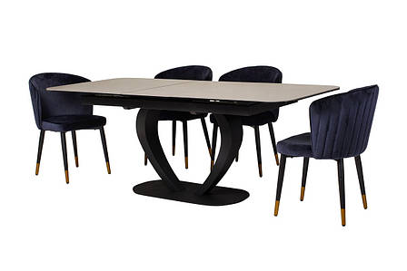 Керамічний розкладний стіл TML-815 Vetro, колір айс грей, фото 2