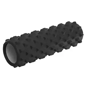 Ролер для занять йогою і пилатесом Grid Bubble 45х14см Чорний