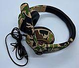 Ігрові навушники з мікрофоном  Battlegrounds Army-96 камуфляж, фото 3