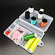 Швейний набір у прозорому кейсі компактний інструмент для шиття універсальні прикладні матеріали - фото 9 - id-p1799714191