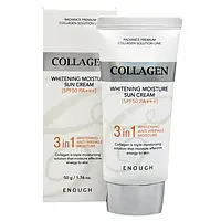 Солнцезащитный крем для лица с морским коллагеном 3 in 1 Enough Collagen, 50мл