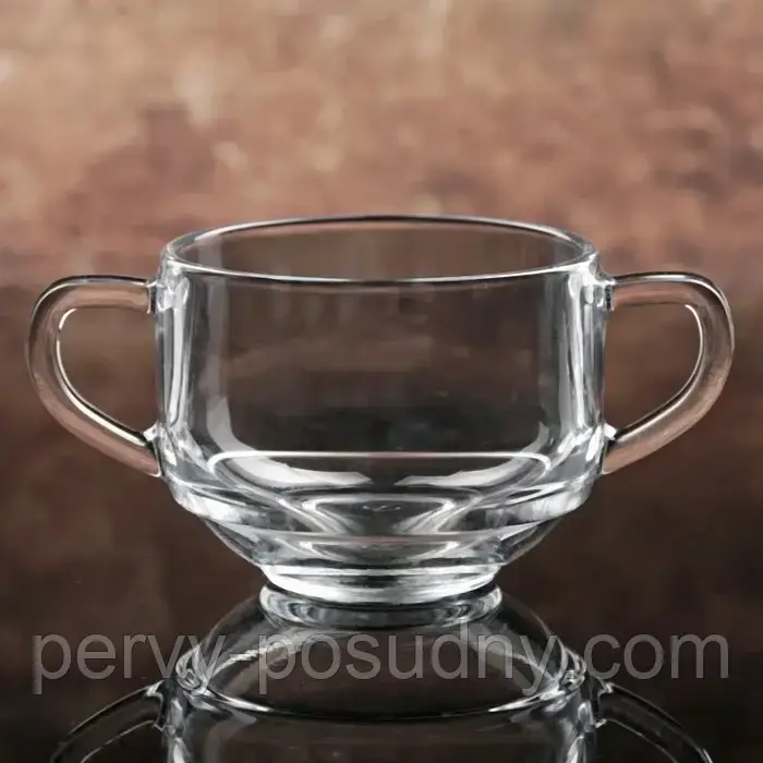 Скляна бульйонниця з двома ручками 480 мл 1 шт. / Pasabahce Chefs 53772
