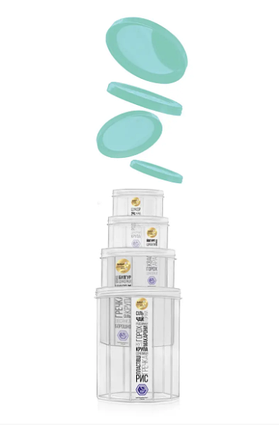 Набір ємностей для сипучих 0,65 л + 1 л + 1,5 л +2 л 108м арт