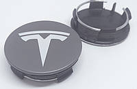 Колпачок заглушка Tesla на диски Тесла Графит 57мм 6005879-00-А
