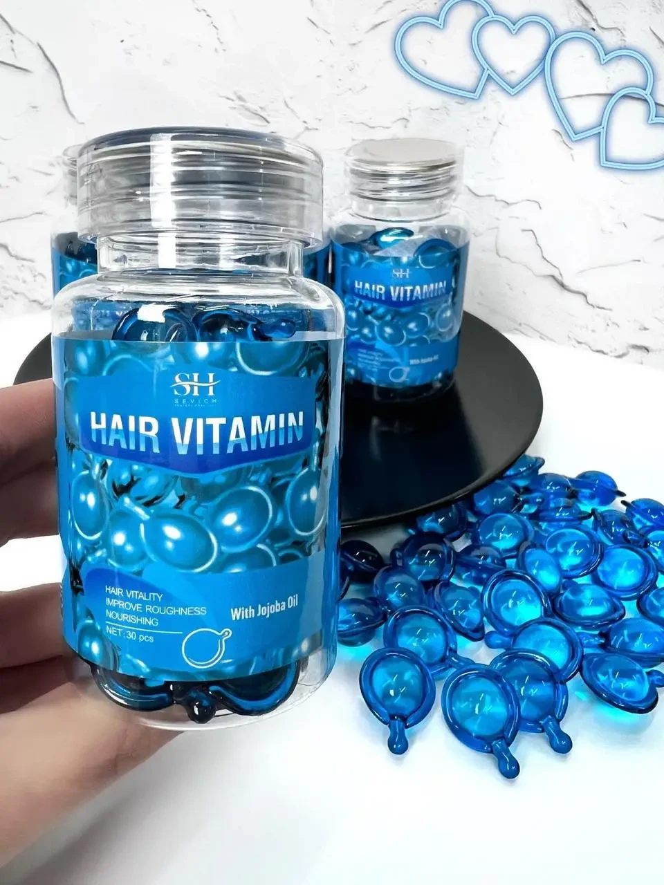 Вітамінні капсули для відновлення волосся і блиск Sevich Jojoba Oil, 30 капсул