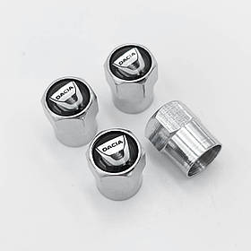 Захисні ковпачки на ніпеля DACIA (Дачія) 4 шт Хром