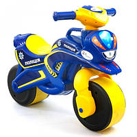 Дитячий мотоцикл-біговіл ТМ Долоні синьо-жовтий