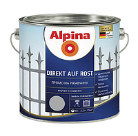 Cпециальная эмаль Alpina Direkt auf Rost (Антрацитово-серая) матовая