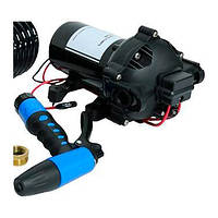 Насос для миття автомобіля — Витрата: 20 літрів на хвилину, Тиск: 4,8 бара, Напруга: 12 вольтів.