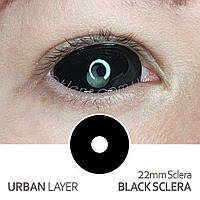 Контактные цветные линзы Urban Layer 22mm Sclera Black Sclera