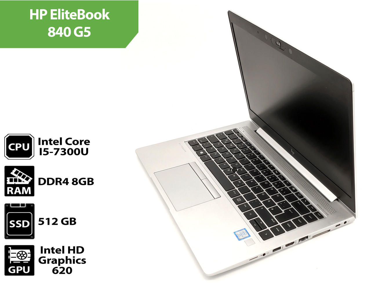 Ноутбук НР EliteBook 840 G5 (14.0" / Intel Core I5-7300U / 8Gb / SSD 512Gb)