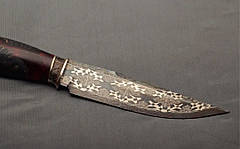 Авторський колекційний ніж "Козирний" із мозаїчного дамаску, фото 2