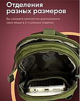 Міцна військова тактична сумка підсумок з кордури для військових, військовий органайзер кольору хакі, SL1