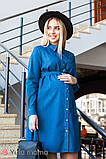 Сукня - сорочка для вагітних та годуючих з тонкого джинсу Vero XS Юла Мама Синій DR-10.031, фото 3