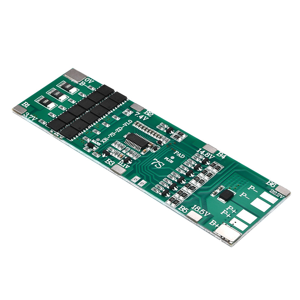 Плата BMS 7S 30А Li-Ion 18650 XR-7s-ZD-30A 29.4V Плата зарядна з балансиром Зарядна плата Контролер заряду