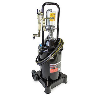 Нагнітач мастила пневматичний перекатний з ємністю 12л(50:1,пр-ть:0-0.85 л/хв, тиск мастила:300-400b