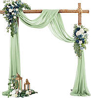 Sage Green 28 width x 19Ft length 1 Panel PARTISKY Ткань для драпировки свадебной арки 19 футов 1 панел