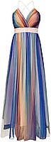 Multicolored XX-Large XXTAXN женское сексуальное платье макси с глубоким V-образным вырезом и разрезом дл